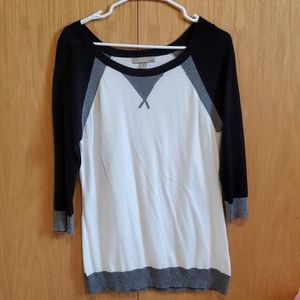 White shirt with Black Sleeves and Grey Accents
